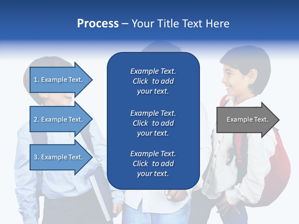 Laughing Schoolboy Isolated PowerPoint Template