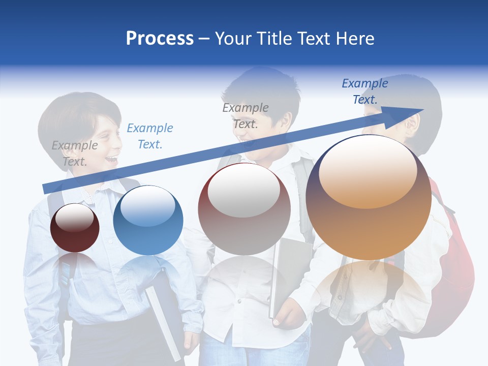 Laughing Schoolboy Isolated PowerPoint Template