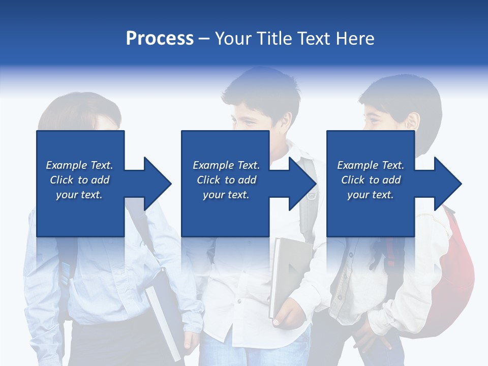 Laughing Schoolboy Isolated PowerPoint Template