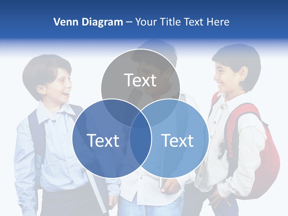 Laughing Schoolboy Isolated PowerPoint Template