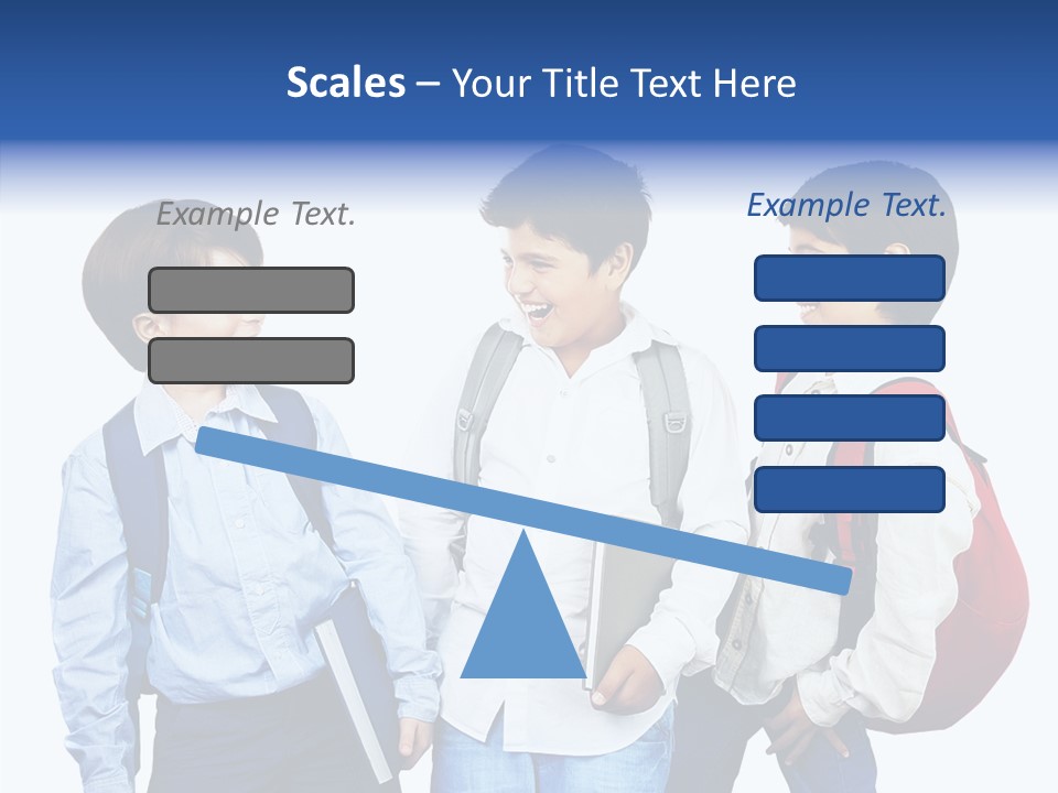 Laughing Schoolboy Isolated PowerPoint Template