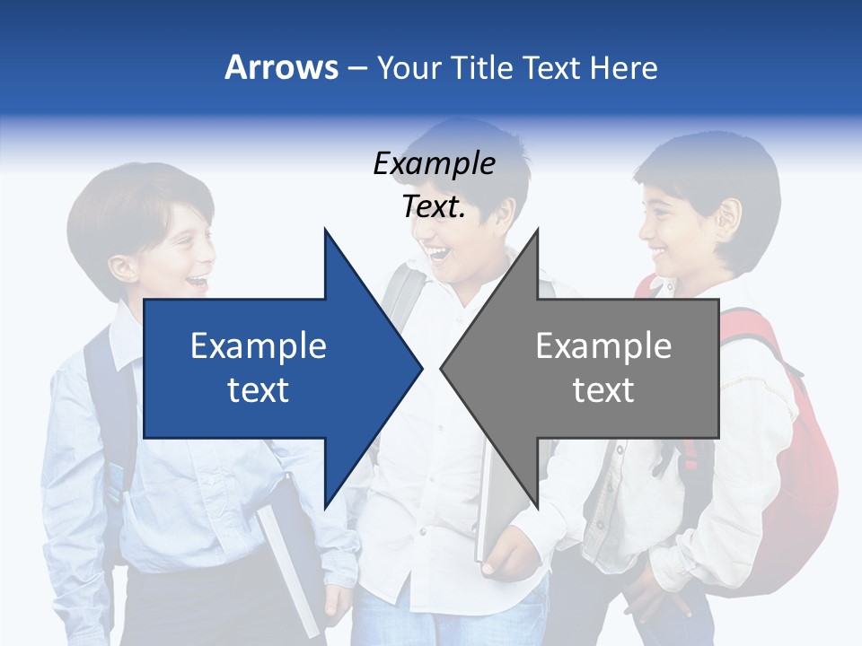 Laughing Schoolboy Isolated PowerPoint Template