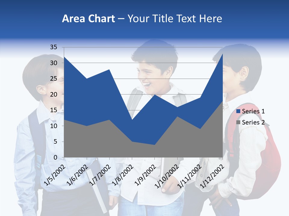 Laughing Schoolboy Isolated PowerPoint Template