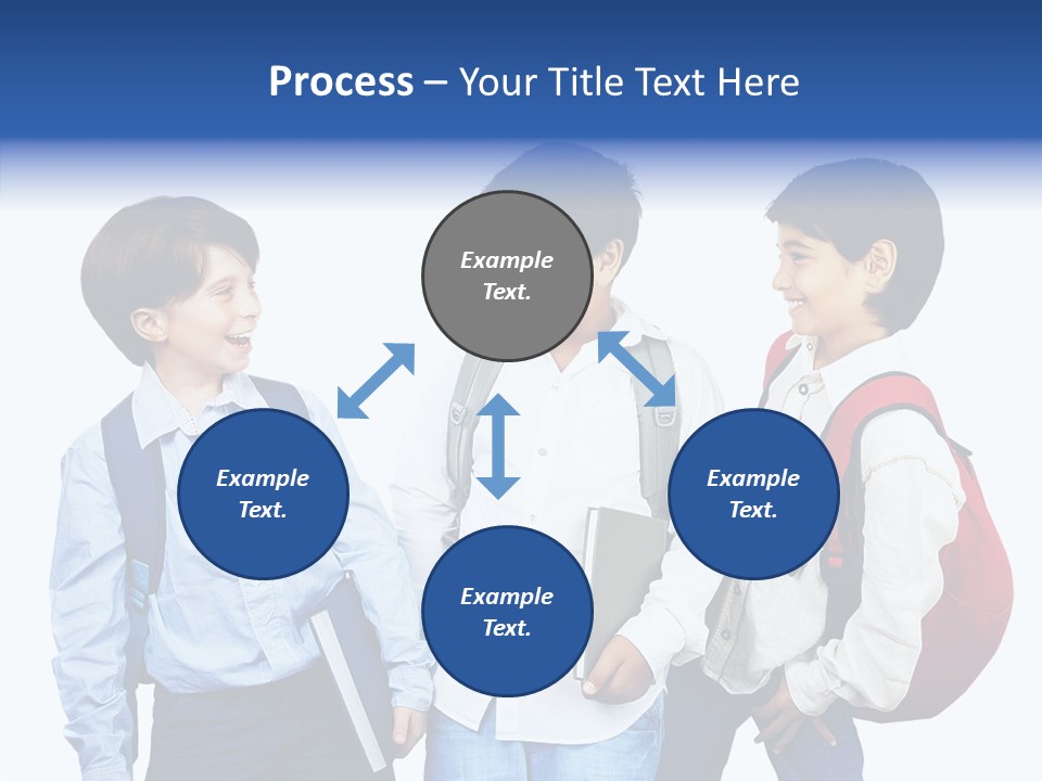Laughing Schoolboy Isolated PowerPoint Template