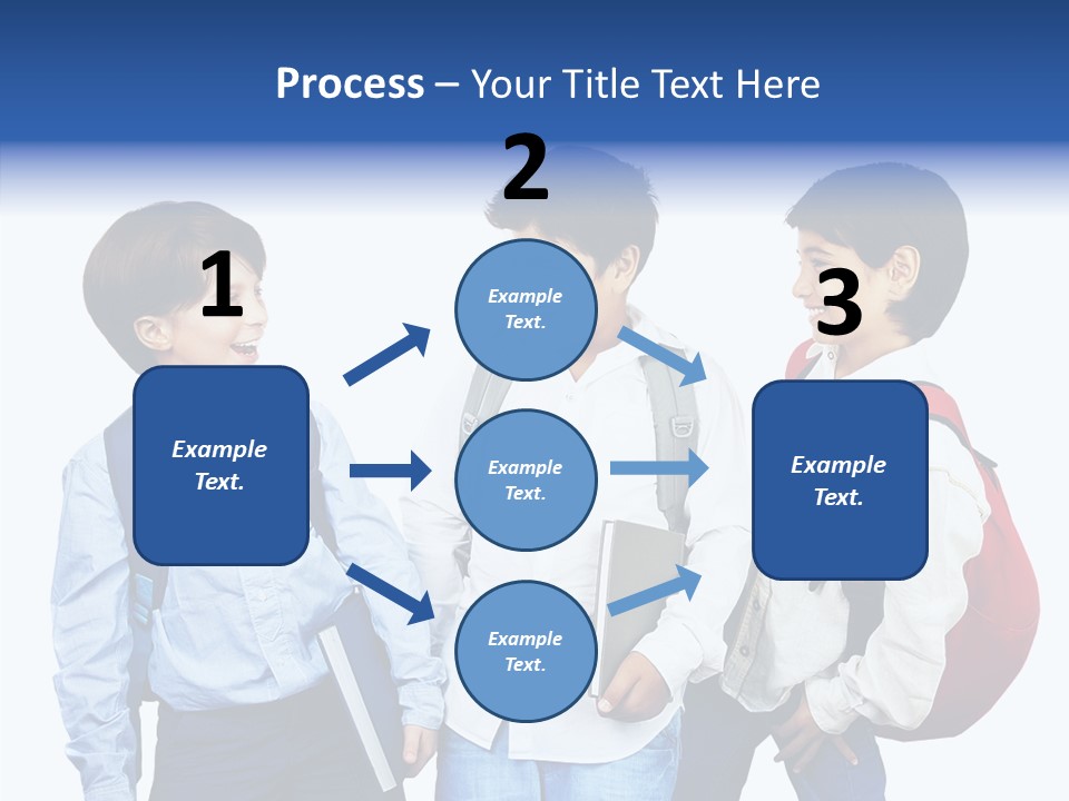 Laughing Schoolboy Isolated PowerPoint Template