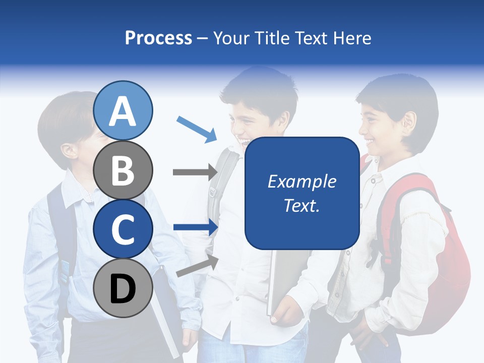 Laughing Schoolboy Isolated PowerPoint Template