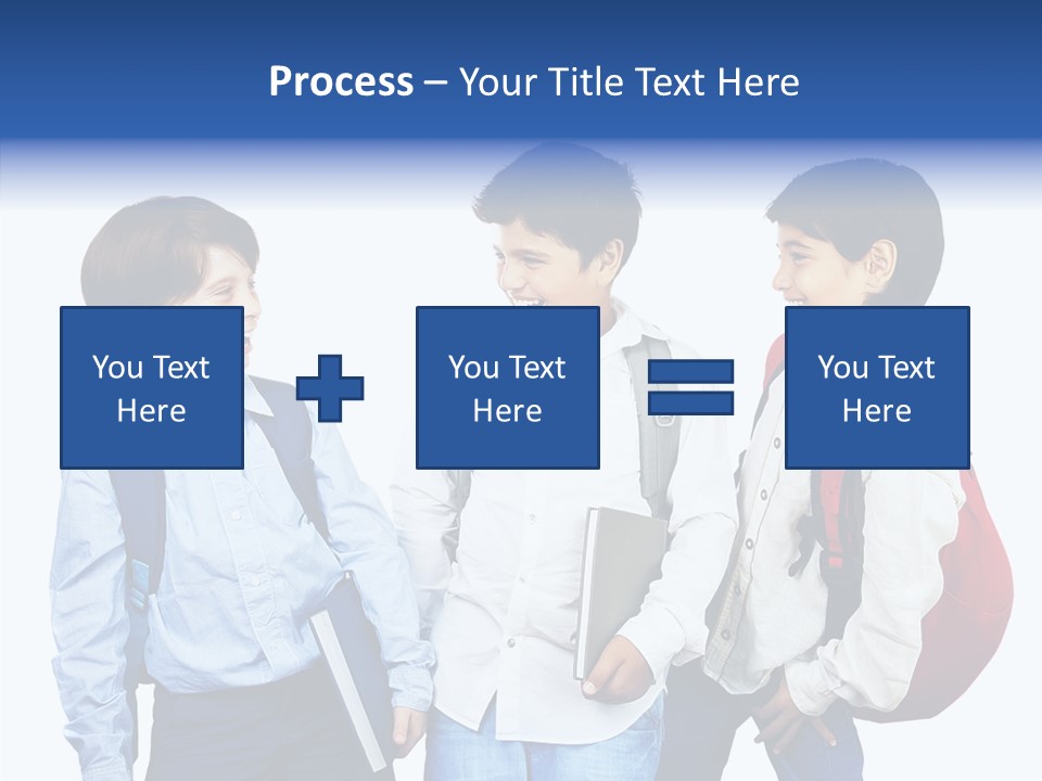 Laughing Schoolboy Isolated PowerPoint Template