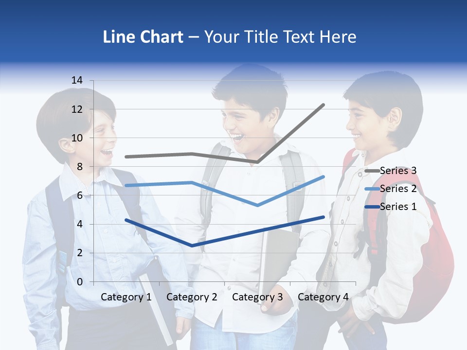 Laughing Schoolboy Isolated PowerPoint Template