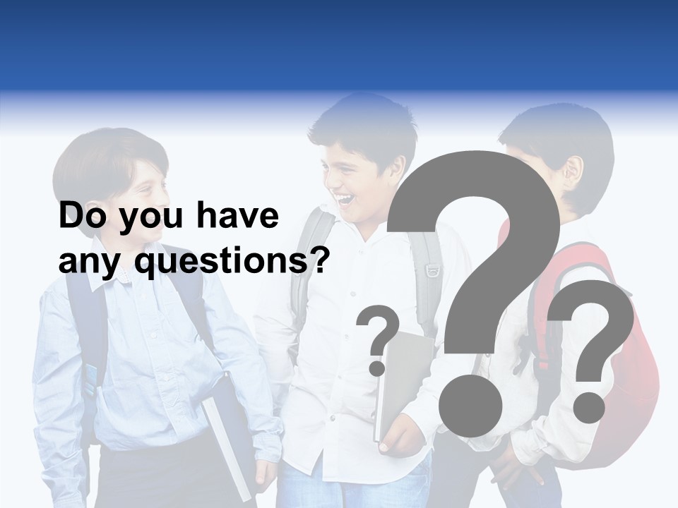 Laughing Schoolboy Isolated PowerPoint Template