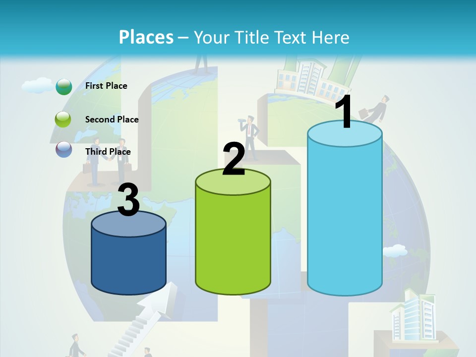 Global Company Walking PowerPoint Template