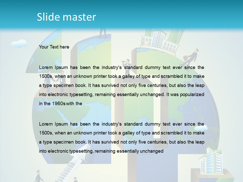 Global Company Walking PowerPoint Template