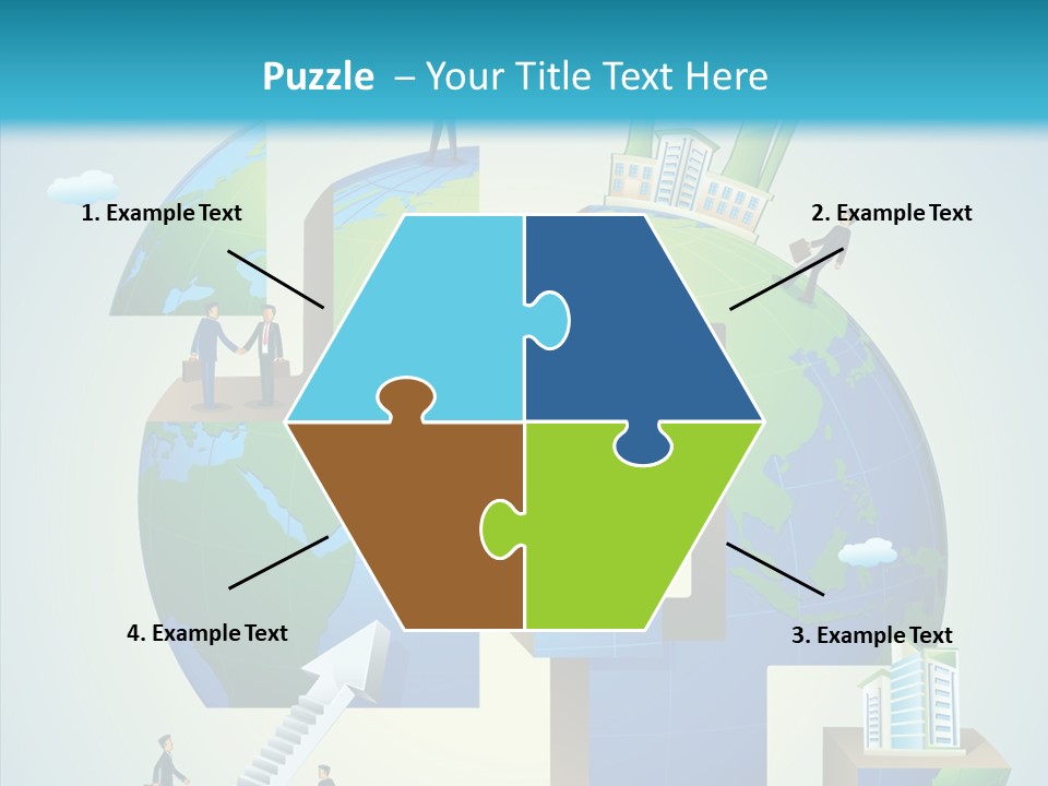 Global Company Walking PowerPoint Template
