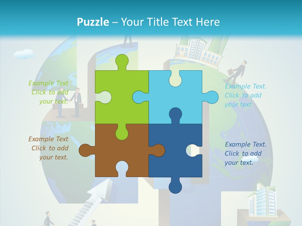 Global Company Walking PowerPoint Template