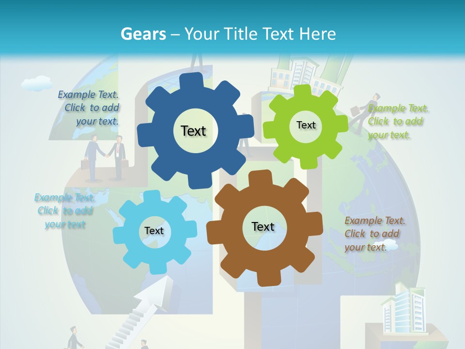 Global Company Walking PowerPoint Template
