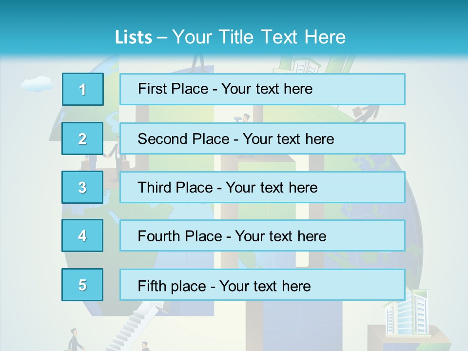 Global Company Walking PowerPoint Template