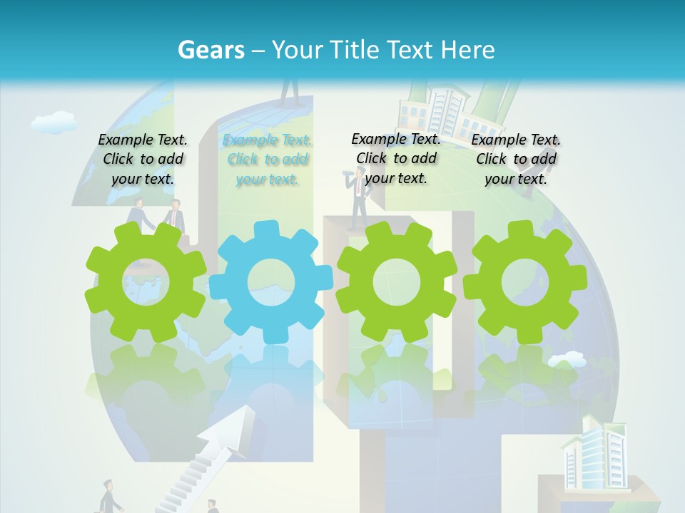 Global Company Walking PowerPoint Template