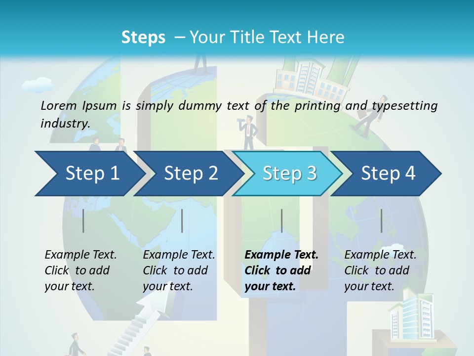 Global Company Walking PowerPoint Template