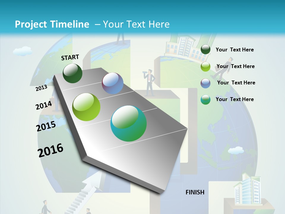 Global Company Walking PowerPoint Template