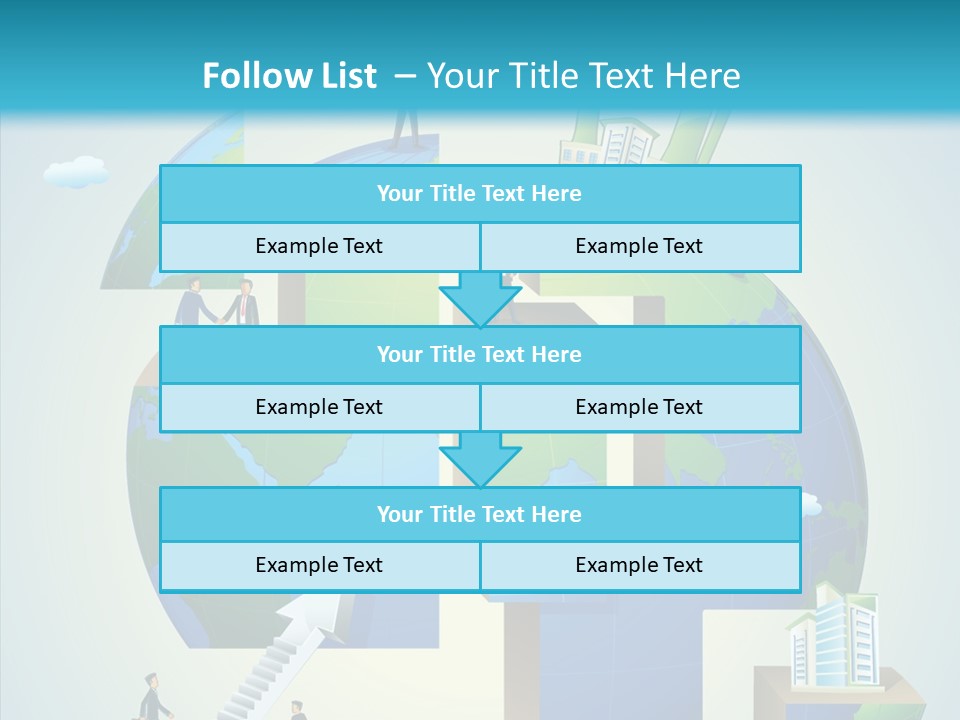 Global Company Walking PowerPoint Template