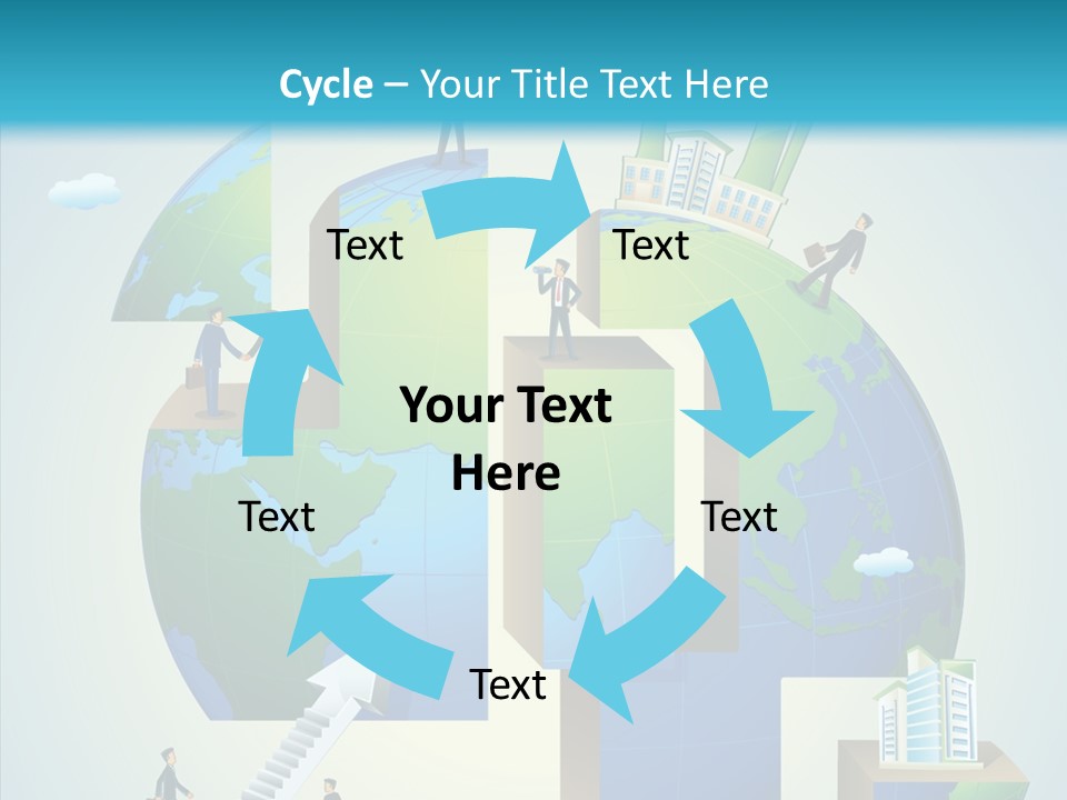 Global Company Walking PowerPoint Template