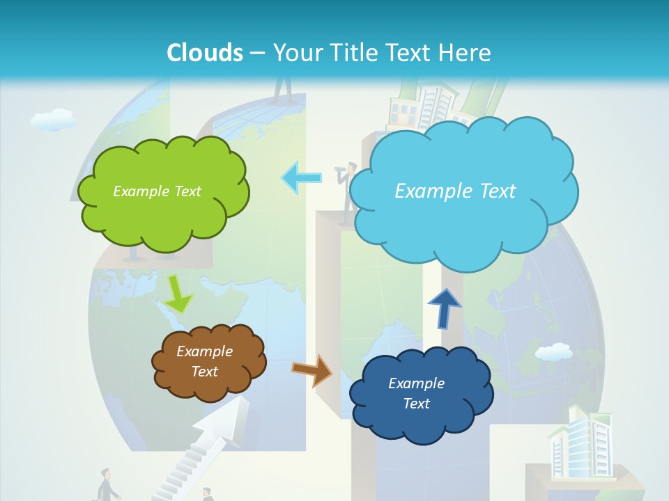 Global Company Walking PowerPoint Template