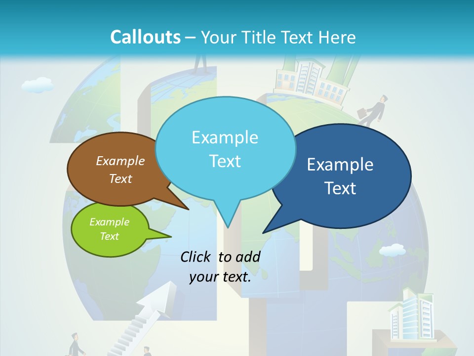 Global Company Walking PowerPoint Template