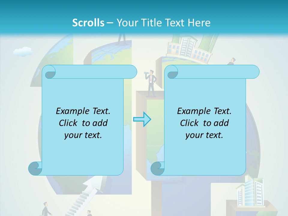 Global Company Walking PowerPoint Template