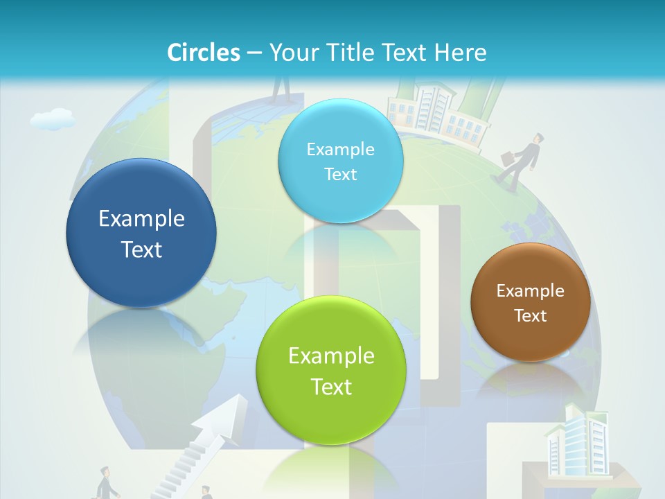 Global Company Walking PowerPoint Template