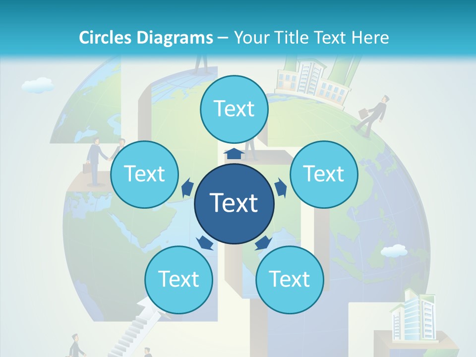 Global Company Walking PowerPoint Template