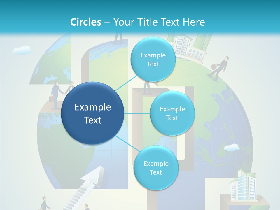 Global Company Walking PowerPoint Template