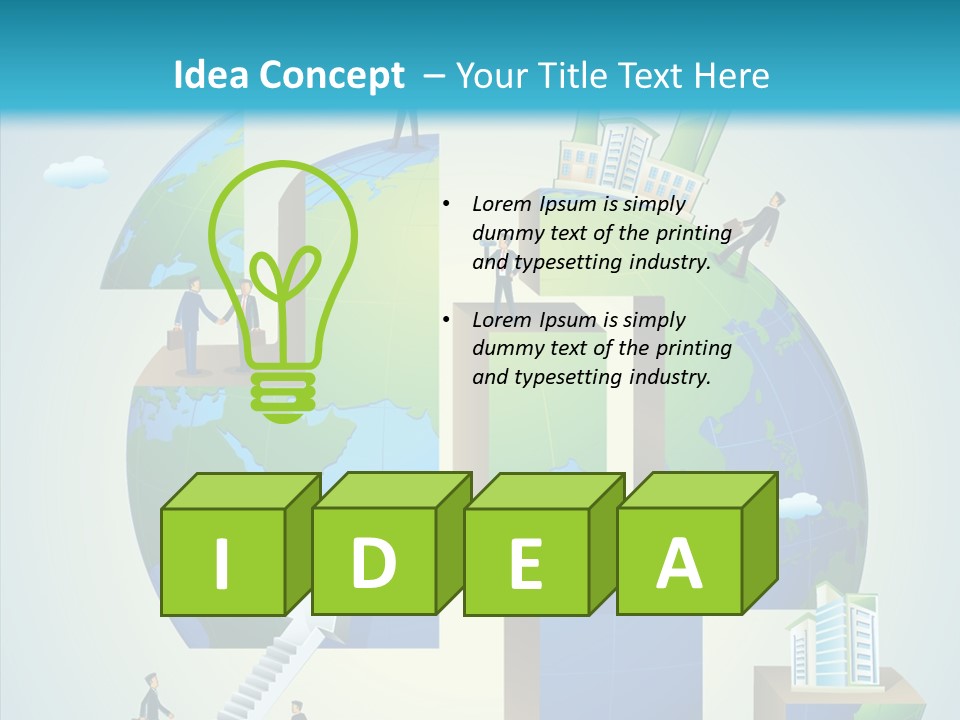 Global Company Walking PowerPoint Template
