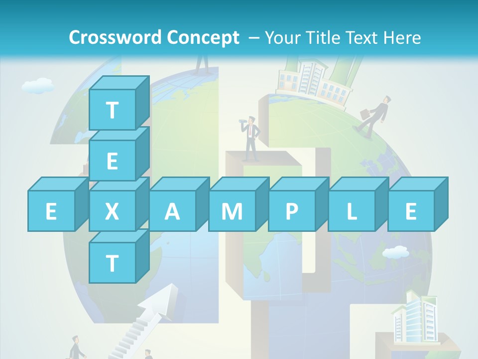 Global Company Walking PowerPoint Template