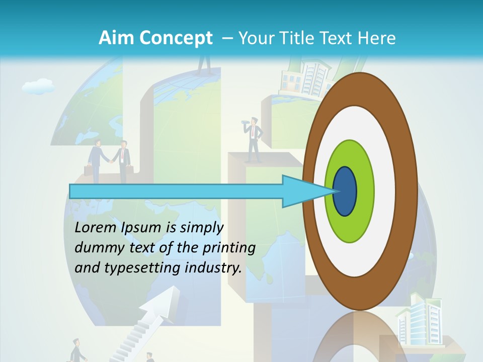 Global Company Walking PowerPoint Template