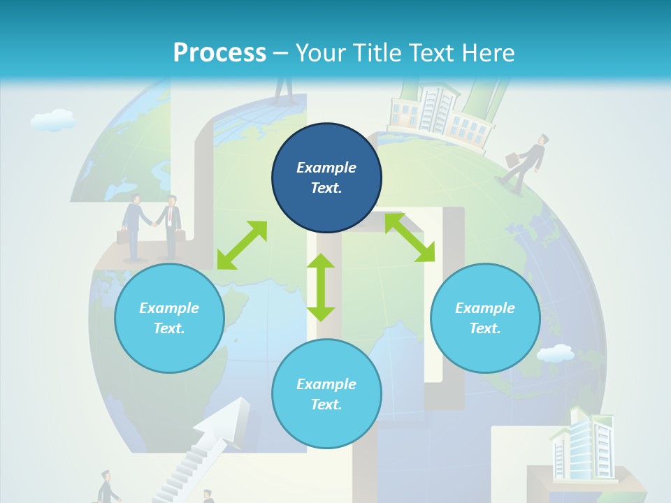Global Company Walking PowerPoint Template