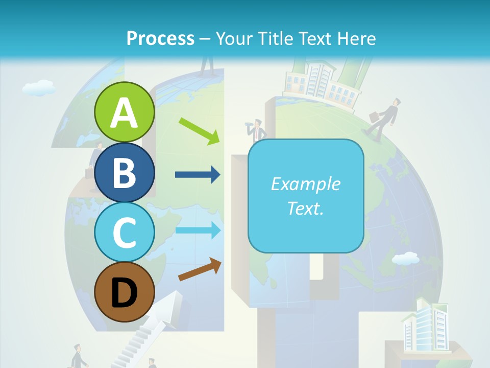Global Company Walking PowerPoint Template