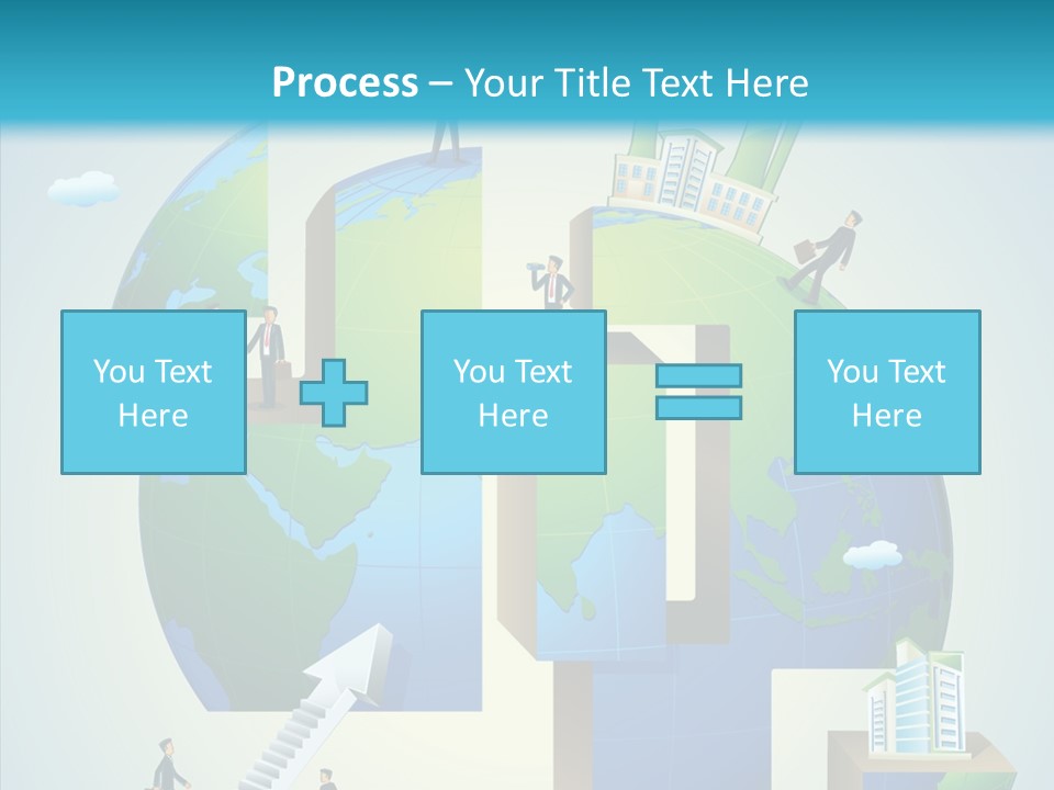 Global Company Walking PowerPoint Template