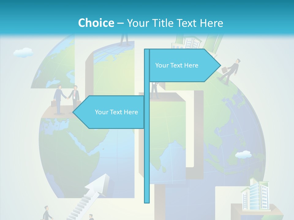 Global Company Walking PowerPoint Template