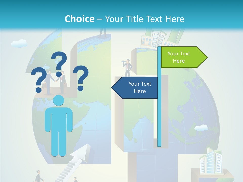 Global Company Walking PowerPoint Template
