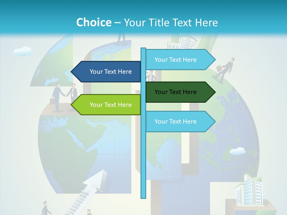 Global Company Walking PowerPoint Template