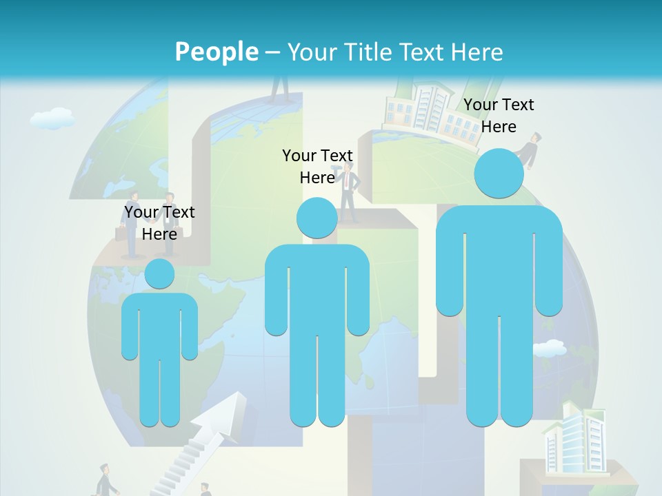 Global Company Walking PowerPoint Template