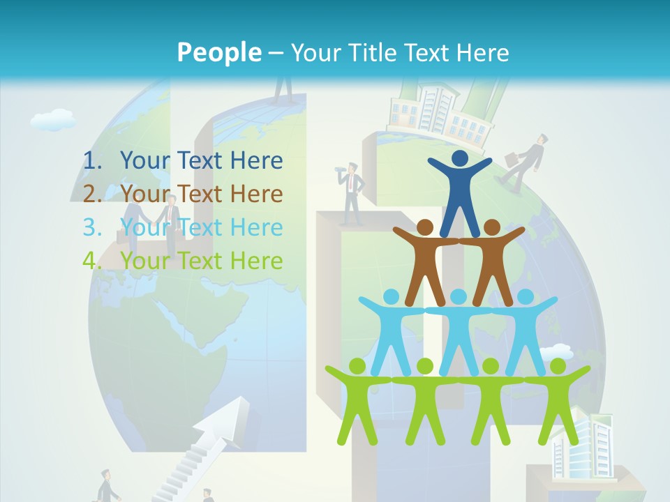 Global Company Walking PowerPoint Template