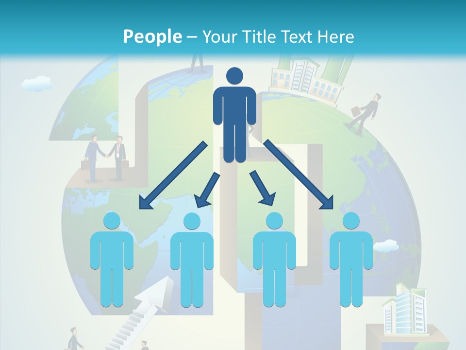 Global Company Walking PowerPoint Template