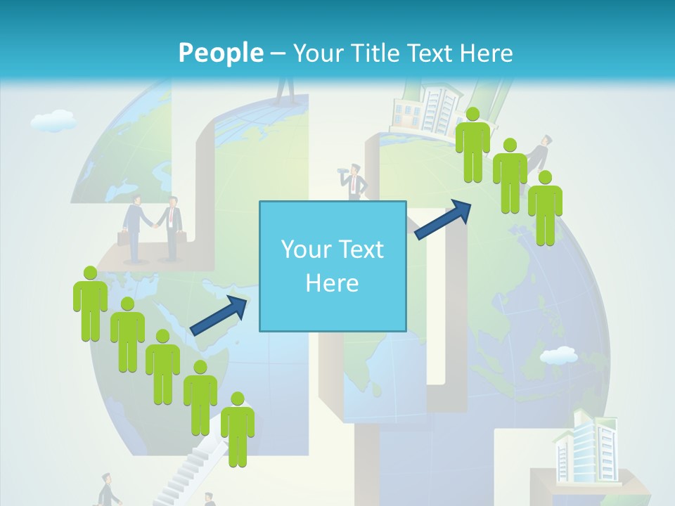 Global Company Walking PowerPoint Template