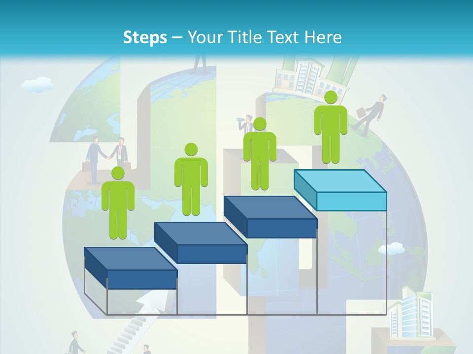 Global Company Walking PowerPoint Template