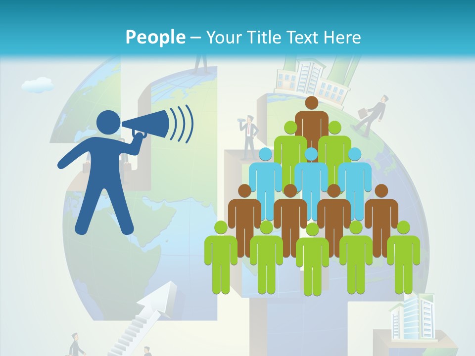 Global Company Walking PowerPoint Template