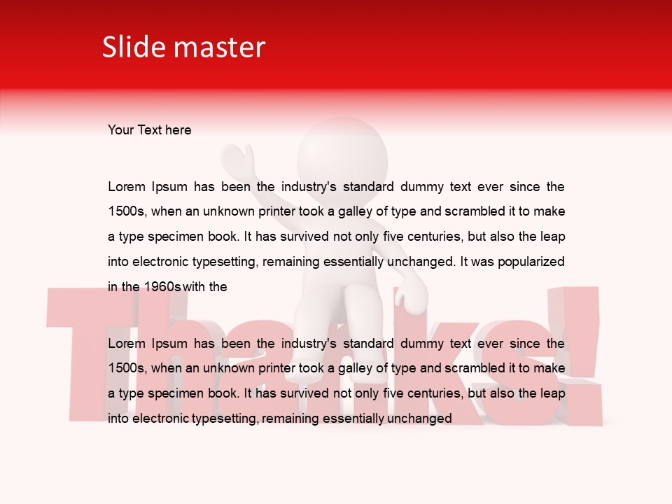 Man Figure Word PowerPoint Template