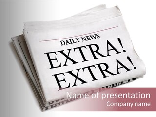 News Broadsheet White Background PowerPoint Template