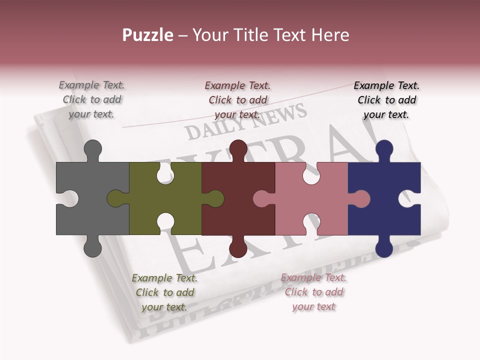 News Broadsheet White Background PowerPoint Template