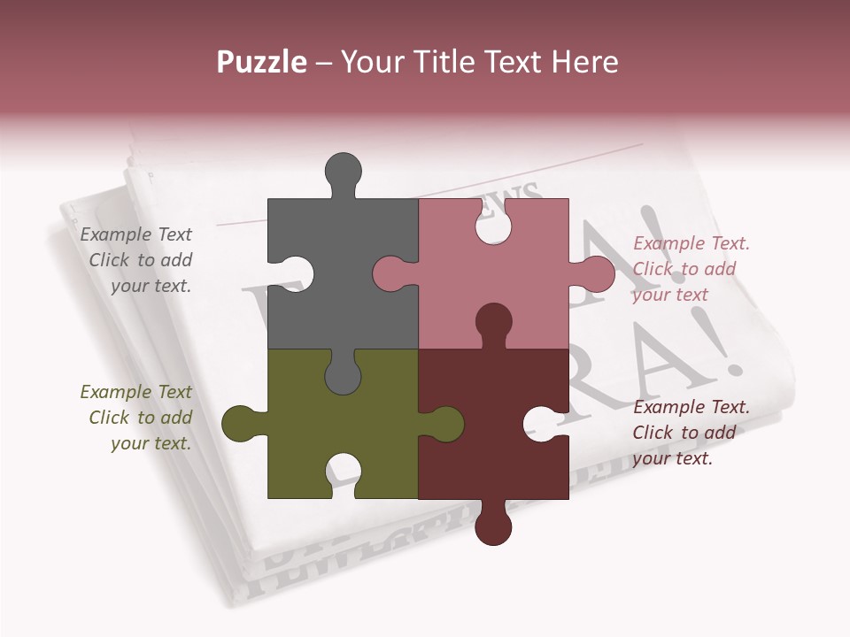 News Broadsheet White Background PowerPoint Template