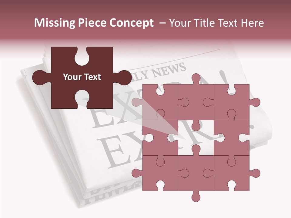 News Broadsheet White Background PowerPoint Template